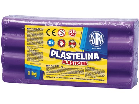 Plastelina szkolna dla dzieci 1kg fioletowa 303111010 ASTRA