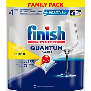 Kapsułki do zmywarki FINISH POWERBALL Quantum All in 1 lemon (135szt)