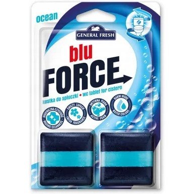 Kostka do WC BLU FORCE do spłuczki 50g morze (2 sztuki) GENERAL FRESH