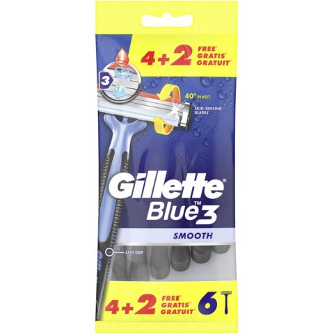 Maszynka do golenia GILLETTE BLUE3 SMOOTH folia (6szt)