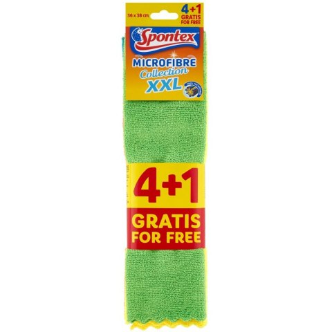 Ściereczka do kurzu MICROFIBRA XXL 36x38cm (4 sztuki + 1gratis) SPONTEX 19780039