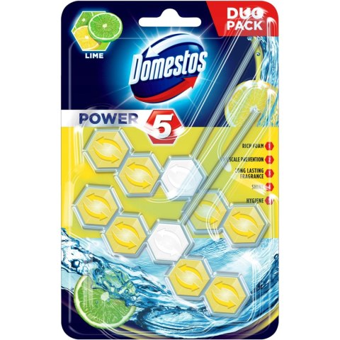 Zawieszka do toalety DOMESTOS POWER5 DUO 2x50g LIME