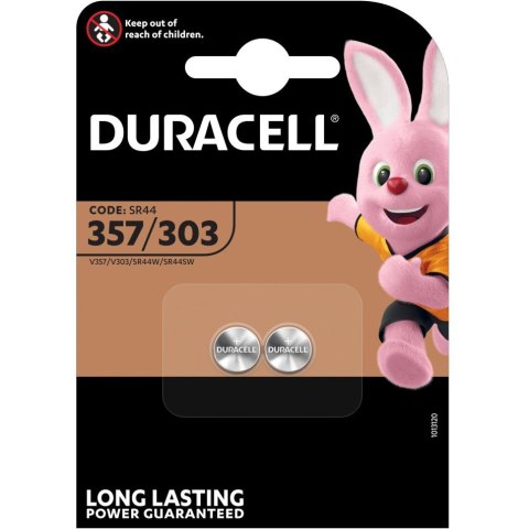 Bateria DURACELL 357/303/SR44W/SR44SW/SR44 srebrowa blister (2szt)