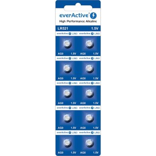 Bateria EVERACTIVE AG0/LR521/SR521/SR63/LR63 1,5V alkaliczna blister (10szt)