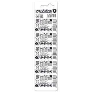 Bateria EVERACTIVE CR1620/DL1620/BR1620 3V litowa blister (5szt)