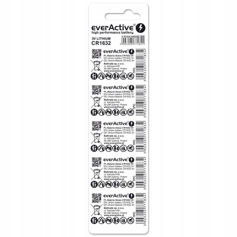 Bateria EVERACTIVE CR1632 litowa blister (5szt)