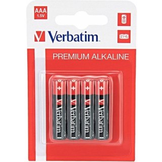 Bateria VERBATIM Premium Alkaline AAA/LR03 1,5V alkaliczna blister (4szt) (49920)