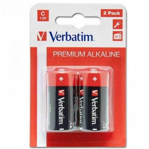 Bateria VERBATIM Premium Alkaline C/LR14 1,5V alkaliczna blister (2szt) (49922)