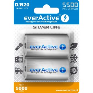 Akumulatorek Ni-MH EVERACTIVE Silver Line D/HR20 5000mAh blister (2szt)