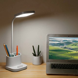 Lampka biurkowa led PLATINET PEN HOLDER biala 4W (45777)