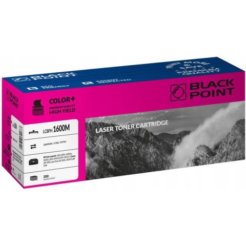 Toner BLACK POINT (LCBPH1600M) purpurowy 2000str zamiennik HP (124A/Q6003A)