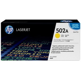 Toner HP 502A (Q6472A) żółty 4000str 3600