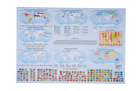 Podkład na biurko MAPA ŚWIATA 55x38 cm KRESKA