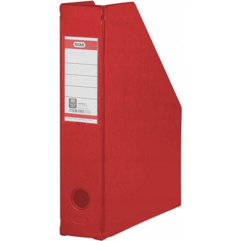 Pojemnik na czasopisma dokumenty A4 gazetownik 7cm PVC czerwony 100400623 ELBA