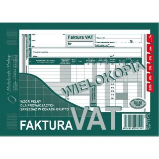 140-3N/E Faktura VAT A5brut. wielokopia MICHALCZYK I PROKOP