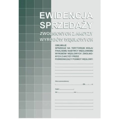 305-1 Ewidencja sprz.zwol.z akcyz.wyr.węgla MICHALCZYK i PROKOP