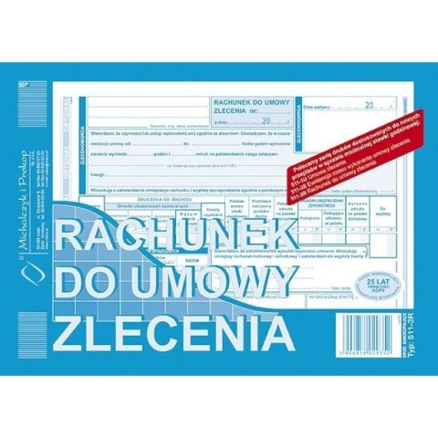 511-3R Rachunek do umowy zlecenia A5 (o+1k) MICHALCZYK&PROKOP