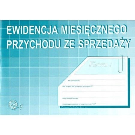 N-1 Ewidencja miesięcznego przychodu ze sprzedaży A5 Michalczyk i Prokop