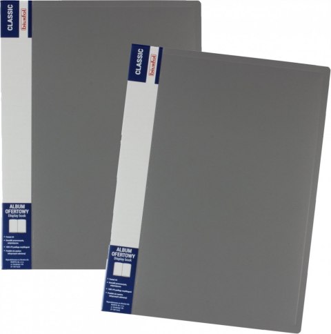 Album ofertowy na dokumenty 60 kieszeni CLASSIC szary AOF-06-07 BIURFOL