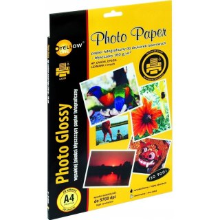 Papier foto YELLOW ONE A4 160g A20 błyszczący laser(L4G160) 150-1377