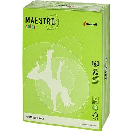 Papier ksero A4 160g MAESTRO COLOR LG46 j.zielony intensive 250a