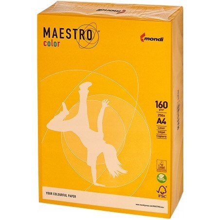 Papier ksero A4 160g MAESTRO COLOR SY40 złotożółty 250ark