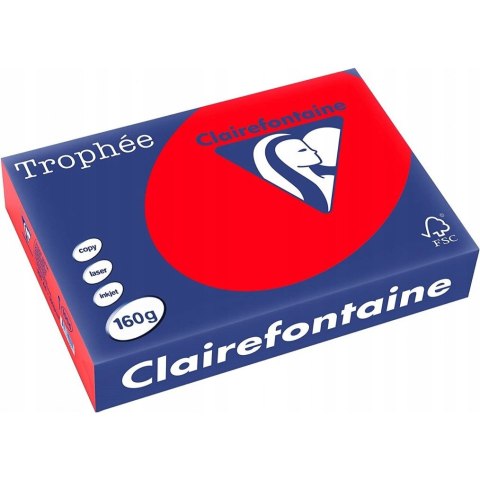 Papier ksero A4 160g TROPHEE czerwień koralowa 1004