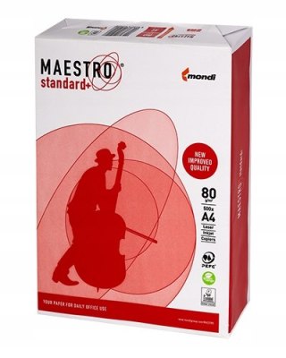 Papier ksero A4 80g (5ryz) MAESTRO STANDARD PLUS 161CIE 94928A80S