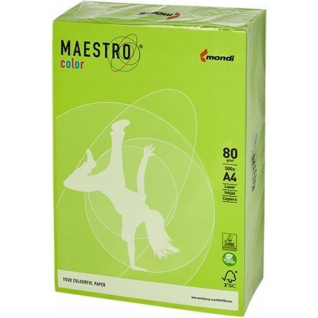 Papier ksero A4 80g MAESTRO COLOR LG46 Intensywny zieleń limonki