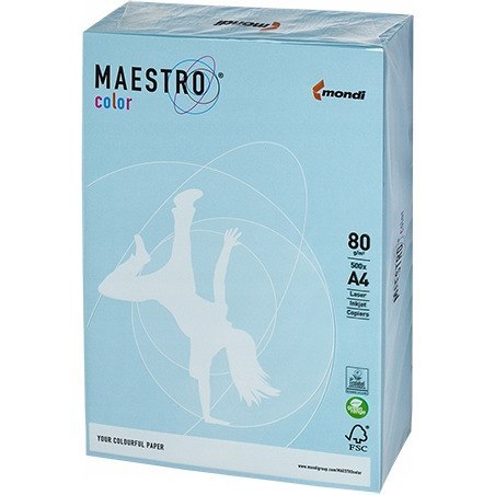 Papier ksero MAESTRO COLOR A4 80g OBL70 pastel błękit arktyczny