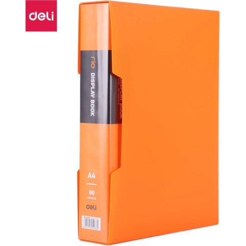 Album ofertowy A4 80 koszulek RIO pomarańczowy E5036 ORANGE DELI