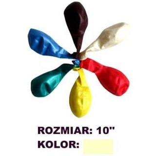 Balony 10' METALIK krem. (100) KW TRADE 170-1589