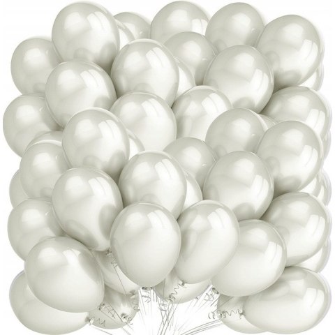 Balony metalizowane białe 12" (50szt.) FIORELLO 170-2633