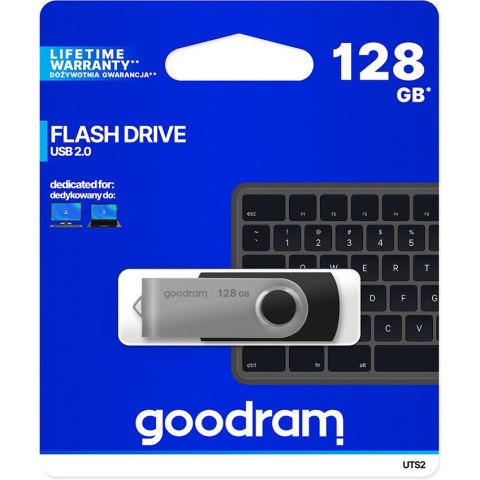 Pamięć USB 128GB GOODRAM UTS2 czarny USB 2.0 UTS2-1280K0R11