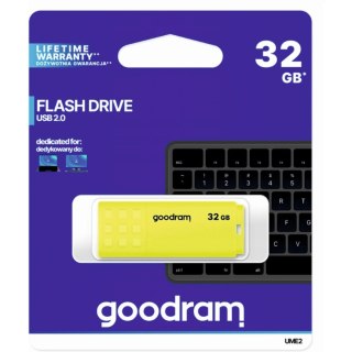 Pamięć USB 32GB GOODRAM UME2 żółty USB 2.0 UME2-0320Y0R11