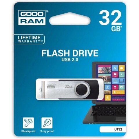 Pamięć USB 32GB GOODRAM UTS2 czarny USB 2.0 UTS2-0320K0R11