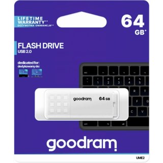 Pamięć USB 64GB GOODRAM UME2 biały USB 2.0 UME2-0640W0R11