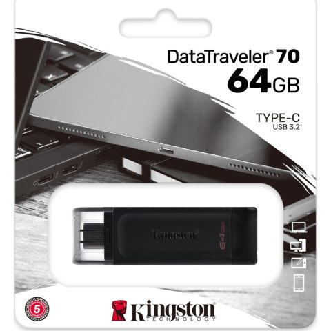 Pamięć USB 64GB KINGSTON mini type-C DT70