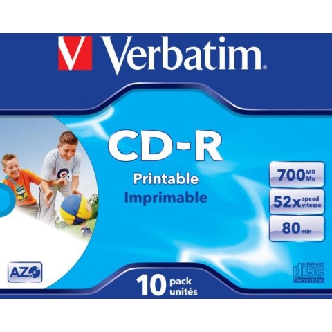 Płyta CD-R 700MB VERBATIM JC do nadruku 0945730fe+AZO 43325