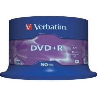 Płyta DVD+R 4,7GB VERBATIM cake (50szt) 16x Matt Silver 43550