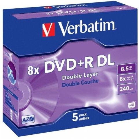 Płyta DVD+R DL 8,5GB VERBATIM JC Double Layer 8x Matt Silver 43541