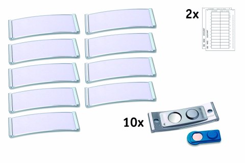 Identyfikatory imienne POLAR20 68x22mm (10 sztuk) stal nierdzewna POL20MA66-10DR