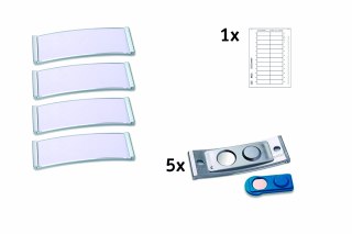 Identyfikatory imienne POLAR20 68x22mm (5 sztuk) stal nierdzewna POL20MA66-5DR