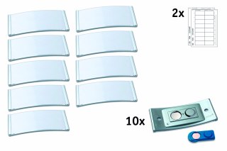 Identyfikatory imienne POLAR35 80x34mm (10 sztuk) metaliczny POL35MA66-10DR