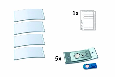 Identyfikatory imienne POLAR35 80x34mm (5 sztuk) metaliczny POL35MA66-5DR