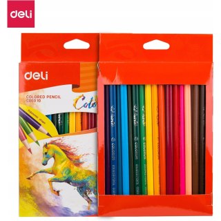 Kredki ołówkowe trójkątne COLORUN 18 kolorów EC00310 DELI