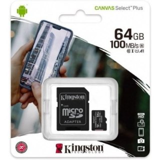 Pamięć MicroSD 64GB KINGSTON 100mb/s SDCS2/64GB