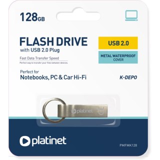 Pamięć USB-A 128GB PLATINET K-DEPO USB 2.0 metalowy wodoodporny (45679)