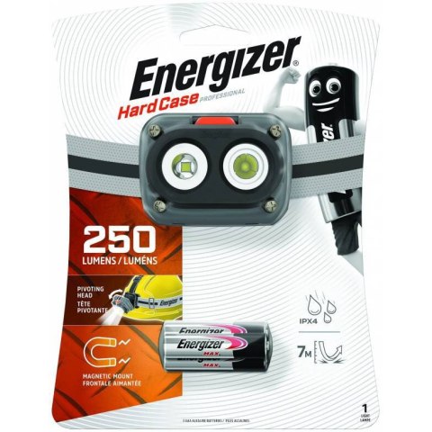 Latarka czołowa ENERGIZER HardCase Magnet 250lm + 3xAAA/LR03