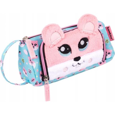 Piórnik szkolny dla dziewczynki pluszowy Saszetka trójkątna SQUIRREL St.Majewski